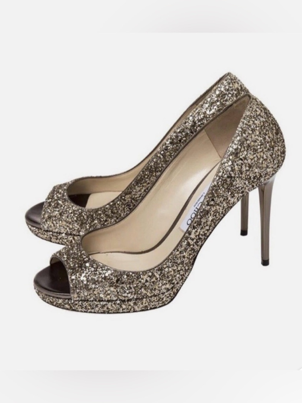 Jimmy Choo Luna Glitter Pumps 38